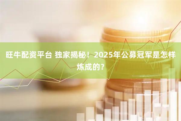 旺牛配资平台 独家揭秘！2025年公募冠军是怎样炼成的？